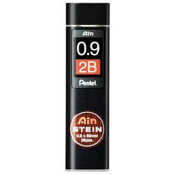 Pentel Ain Stein C279 Feinminen-Bleistiftminen schwarz 2B 0,9 mm, 36 St.