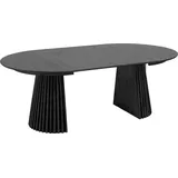 VCM Esstisch mit Auszug Osaka Ø 120/ 200 cm Holz Schwarz