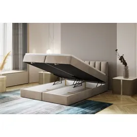 Trada City Boxspringbett 140 x 200 cm Beige