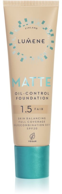 Lumene Matte Oil-Control mattierendes Make-up SPF 20 Farbton 1,5 Fair Beige / Fair 30 ml