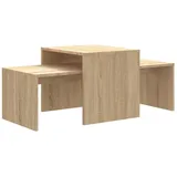 vidaXL Couchtisch-Set Sonoma-Eiche 100x48x40 cm Holzwerkstoff