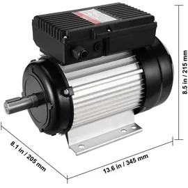 Vevor 2,2 kW Elektromotor 2800 U/min 90 l B3-Rahmen einphasig 24 mm Keilwelle