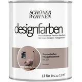 SCHÖNER WOHNEN-Farbe Wandfarbe Designfarbe  (Romantisches Pfingstrosenrosé, 1 l, Matt, Konservierungsmittelfrei)