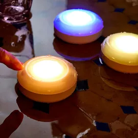NORTHPOINT LED Batterie Beleuchtungsspots 3er Set mit Fernbedienung Farbwechsel Timerfunktion für Außen
