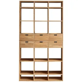Tikamoon Bücherregal 120 x 0 x 220 cm Braun