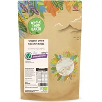 Wholefood Earth Organic Dried Coconut Chips – 500g | Raw | GMO Free | Vegan | High Fibre | Certified Organic