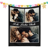 BSGFIT Personalisierte Decke Personalisierte Decke Mit Foto,Personalisiertes Geschenk Decke Mit Foto für Muttertag,Vatertag,Geburtstag,Individuell Gestaltete Geschenke für Mama, Papa, Freund, Freundin