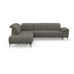 Ecksofa SIT & MORE "Cool L-Form", braun (schlamm), B:272cm H:79cm T:220cm, Sofas, wahlweise mit Kopfteilverstellung und Vorziehsitz, motorisch