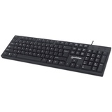 Manhattan USB-Tastatur, schwarz, USB, DE (179324)