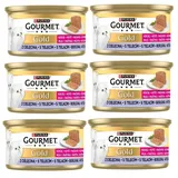 GOURMET Gold Nassfutter mit Kalb Mousse für Kätzchen 6x85g