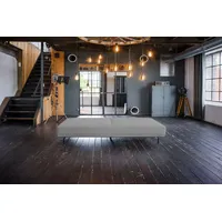 KAWOLA Sofa CANE Schlafsofa Daybed Stoff grau