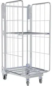 HMH nestainer® Metallgestell 1450 ME 730 x 845 mm 3-seitig galvanisch blau verzinkt