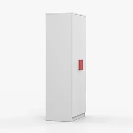 imoebel24 Drehtürenschrank, Weiß, Holzwerkstoff, 4 Fächer, Rechteckig, 80x193x50 cm, Schlafzimmer, Kleiderschränke, Drehtürenschränke