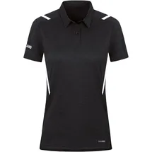 Jako Challenge Poloshirt Damen schwarz meliert/weiß 36