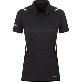 Jako Challenge Poloshirt Damen schwarz meliert/weiß 36