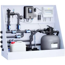 Pool-Technikwand HydroTec | LowSalt mit Salzwasserelektrolyse und Hydrolyse inkl. pH & Sandfilteranlage