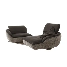 KOINOR Eckcouch Leder 3-Sitzer Blau