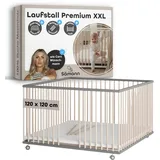 Sämann Laufgitter Matratze, Cloud Air Sprossen Lattenrost grau/natur Premium | Gr.: 120x120 cm