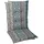 GO-DE Sesselauflage 50 x 7 x 110 cm blau/grau 2 St.