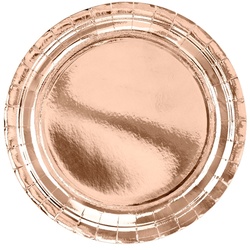 6 Teller roségold Folie