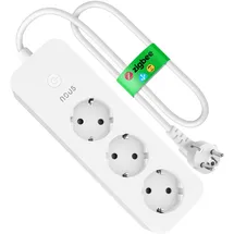 Nous UPD 03.2026- Smart Steckdosenleiste 16A, ZigBee Hub erforderlich, 3-Fach ZigBee Power Strip mit Energieüberwachung, 1.8m Kabel, App-Steuerung, Kompatibel mit Zigbee2MQTT, Alexa, Google Home
