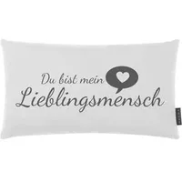 Magma Heimtex Kissen Lieblingsmensch 30 x 50 cm Weiß