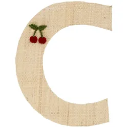 RICE Raffia Buchstaben Sticker, C, Kirsche