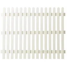 Plus Vorgartenzaun 150 x 120 cm Weiß/Holz