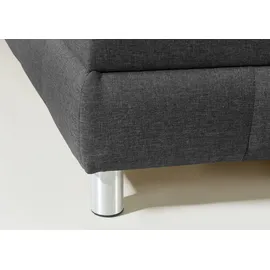 Home Affaire Boxbett HOME AFFAIRE "Vaasa", grau (anthrazit), B:154cm L:230cm, Komplettbetten, inkl. Bettkasten & Topper, XXL-Ausführung, Überlänge 220 cm