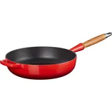 Le Creuset Signature Sautépfanne 28 cm kirschrot mit Holzgriff