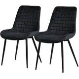 ML DESIGN modern liv 2er Set Stühle Esszimmerstühle Küchenstuhl Wohnzimmerstühle Polsterstuhl Samt