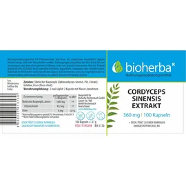 Bioherba Cordyceps Sinensis Extrakt Kapseln 100 Stück