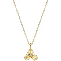 Elli DIAMONDS 3D Blume Anhänger Diamant (0.015 ct.) 585 Gelbgold 45 Damen