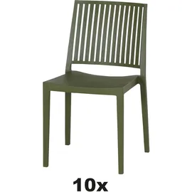 Siena Garden Urban Lights Stapelstuhl 46 x 80 x 56 cm olive 10 St.