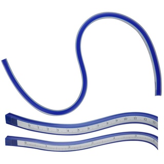 Donau Elektronik MLK60 Kurvenlineal Kunststoff, Stahl Blau 60 cm