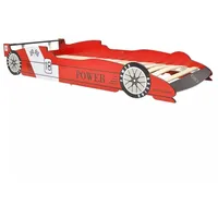 vidaXL Autobett Rennwagen 90 x 200 cm rot