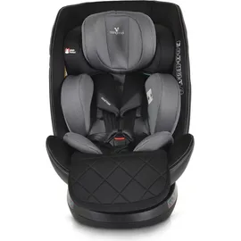 Cangaroo Kindersitz i-Size Castor (40-150cm) Gruppe 0/1/2/3 Isofix, Kopfschutz grau - Grau/Schwarz