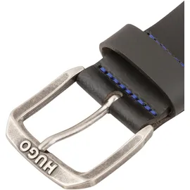 HUGO BOSS Ledergürtel HUGO BLUE "Berker_Sz40", Herren, Gr. 90, schwarz (schwarz 001), Büffelleder, unifarben, Gürtel Ledergürtel, mit BOSS-Schriftzug