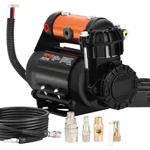 Vevor 12V Auto-Kompressor 150PSI Luftkompressor 3,5CFM(100L/Min) Auto Reifenfüller mit Wärmeschutz Luftpumpe inkl. 3m Netzkabel und 5,5m Luftschl...