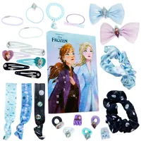 Disney Frozen Adventskalender 2024, Haarschmuck & Accessoires für Mädchen (Blau/Lila)