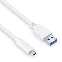 PureLink USB-C auf USB-A Kabel USB 3.1 Gen 2 mit 10 GB/s Datenübertragung, weiß, 1,00m