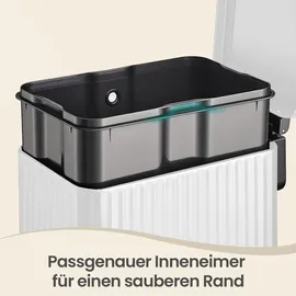 Songmics Mülleimer Küche 50 l Weiß