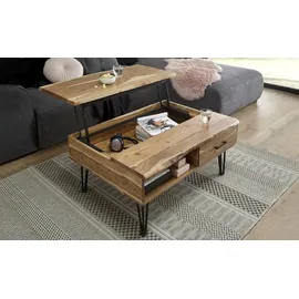 Sofa.de Couchtisch Mustique Akazie massiv natur beige 110 x 50 x 72 cm