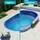 POOL Total Ovalbecken 3,60 x 6,23 x 1,35 m blau, Folie 0,8 mm Funktions-HL