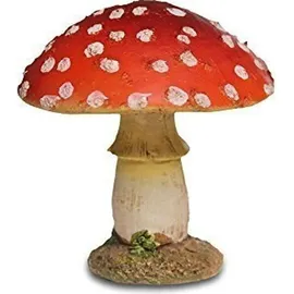 Boltze Fliegenpilz Garten Deko aus Kunstharz 2er Set - Rot