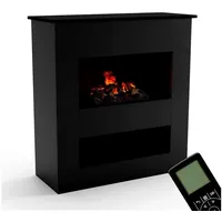 GLOW FIRE Elektrokamin Brecht Wasserdampf Kamin, Elektrischer Kamin, Wasserdampfkamin mit 3D Feuer und Knisterfunktion schwarz