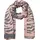 Stylebreaker Zebra Muster, Schal mit Animal Print warmer Tierprint Schal mit Fransen, Reversible Style 01017158, Farbe:Rose-Grau | Gr.: onesize