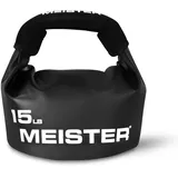 Meister Beast tragbare Sand-Kugelhantel – weicher Sandsack Gewicht – 6,8 kg – Schwarz