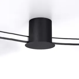 Sollux Lighting Deckenlampe 1 rund schwarz Stahl