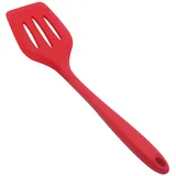 TopHomer Pfannenwender mit Schlitzen, Silikon, hitzebeständig, mit ergonomischem Griff für Fische, Eier, Pfannkuchen